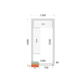 Chambre froide positive CRPF1224 Blanc 44166 TEFCOLD-mondialchr.com