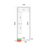 Chambre froide positive CRPF1230 Blanc 44168 TEFCOLD-mondialchr.com