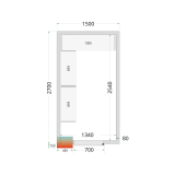 Chambre froide positive CRPF1530 Blanc 1500 x 3000 x 2200 mm 44174 TEFCOLD-mondialchr.com