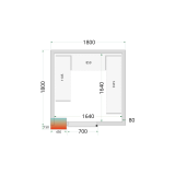 Chambre froide positive CRPF1818 Blanc 1800 x 1800 x 2200 mm 44175 TEFCOLD-mondialchr.com