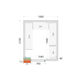 Chambre froide positive CRPF1821 Blanc 1800 x 2100 x 2200 mm 44176 TEFCOLD-mondialchr.com