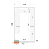 Chambre froide positive CRPF1830 Blanc 1800 x 3000 x 2200 mm 44179 TEFCOLD-mondialchr.com