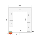 Chambre froide positive CRPF2427 Blanc 2400 x 2700 x 2200 mm TEFCOLD 44185 TEFCOLD-mondialchr.com