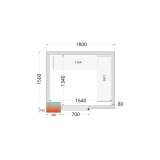 Chambre froide positive CRPF1815 Blanc 1800 x 1500 x 2200 mm 44394 TEFCOLD-mondialchr.com