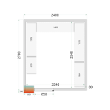 Chambre froide positive CRPF2427WD Blanc 2400 x 2700 x 2200 mm 51057 TEFCOLD-mondialchr.com