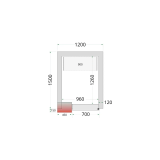 Chambre froide négative CRNF1215 Blanc 1200 x 1500 x 2200 mm 44219 TEFCOLD-mondialchr.com