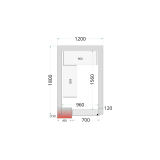 Chambre froide négative CRNF1218 Blanc 1200 x 1800 x 2200 mm 44220 TEFCOLD-mondialchr.com