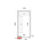 Chambre froide négative CRNF1224 Blanc 1200 x 2400 x 2200 mm 44222 TEFCOLD-mondialchr.com