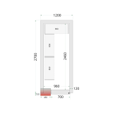Chambre froide négative CRNF1227 Blanc 1200 x 2700 x 2200 mm 44223 TEFCOLD-mondialchr.com