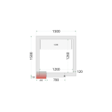 Chambre froide négative CRNF1515 Blanc 1500 x 1500 x 2200 mm 44225 TEFCOLD-mondialchr.com