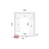 Chambre froide négative CRNF1821 Blanc 1800 x 2100 x 2200 mm 44232 TEFCOLD-mondialchr.com