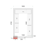 Chambre froide négative CRNF1827 Blanc 1800 x 2700 x 2200 mm 44234 TEFCOLD-mondialchr.com