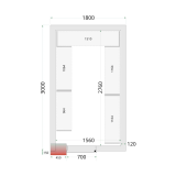Chambre froide négative CRNF1830 Blanc 1800 x 3000 x 2200 mm 44235 TEFCOLD-mondialchr.com