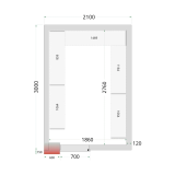 Chambre froide négative CRNF2130 Blanc 2100 x 3000 x 2200 mm 44239 TEFCOLD-mondialchr.com