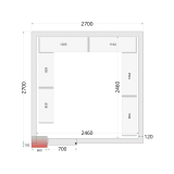 Chambre froide négative CRNF2727 Blanc 2700 x2700 x 2200 mm 44243 TEFCOLD-mondialchr.com