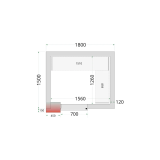 Chambre froide négative CRNF1815Blanc 1800 x 1500 x 2200 mm 44396 TEFCOLD-mondialchr.com