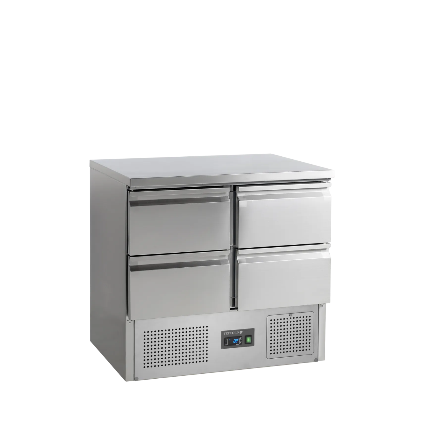 Comptoir pour saladette SA914  4 tiroirs GN1/1 pces Inox 16495 TEFCOLD-mondialchr.com