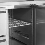 Comptoir pour saladette réfrigéré CK7210 2 portes GN1/1 Inox 17672 TEFCOLD-mondialchr.com
