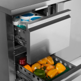 Comptoir pour saladette réfrigéré CK7210 2 portes GN1/1 Inox 17672 TEFCOLD-mondialchr.com