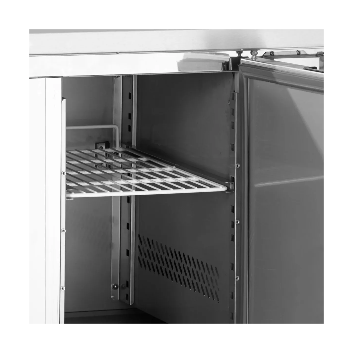 Comptoir pour saladette GS91 2 portes GN1/1 Inox 16480 TEFCOLD-mondialchr.com