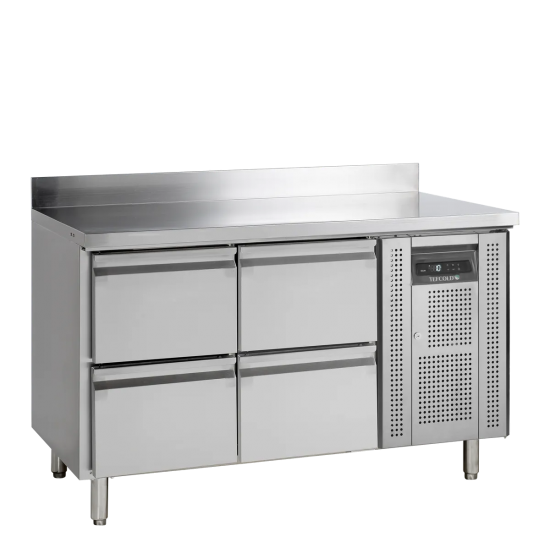 Comptoir pour saladette réfrigéré CK7240 4 tiroirs GN1/1 pcesInox 17678 TEFCOLD-mondialchr.com