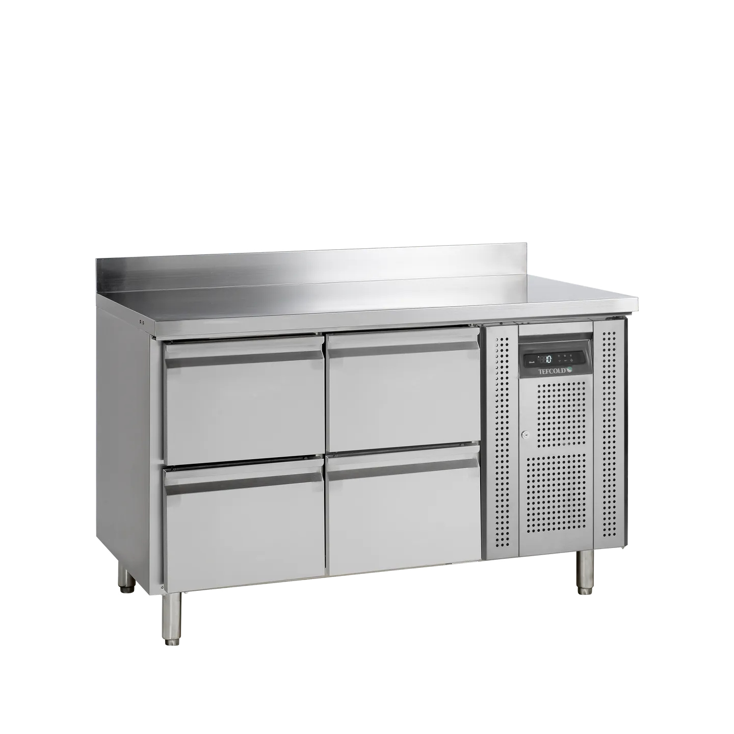 Comptoir pour saladette réfrigéré CK7240 4 tiroirs GN1/1 pcesInox 17678 TEFCOLD-mondialchr.com
