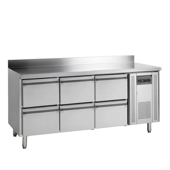 Comptoir pour saladette réfrigéré CK7360  6 tiroirs GN1/1 pces Inox 17692TEFCOLD-mondialchr.com