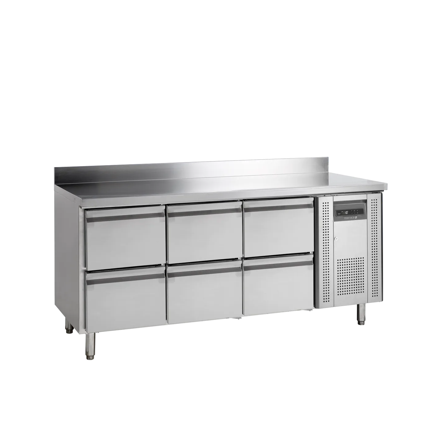 Comptoir pour saladette réfrigéré CK7360  6 tiroirs GN1/1 pces Inox 17692TEFCOLD-mondialchr.com