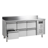 Comptoir pour saladette réfrigéré CK7360  6 tiroirs GN1/1 pces Inox 17692TEFCOLD-mondialchr.com