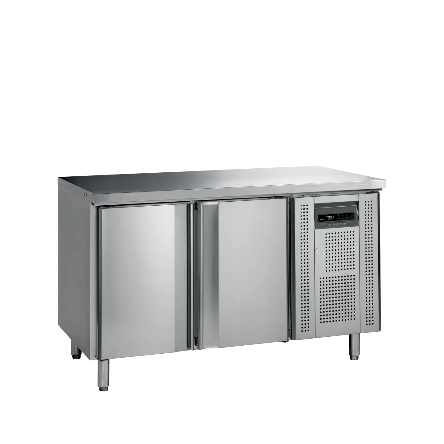 Comptoir pour saladette réfrigéré SK6210 2 portes Inox 17707 TEFCOLD-mondialchr.com