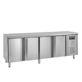 Comptoir pour saladette réfrigéré SK6410/+SP 4 portes Inox 17719 TEFCOLD-mondialchr.com