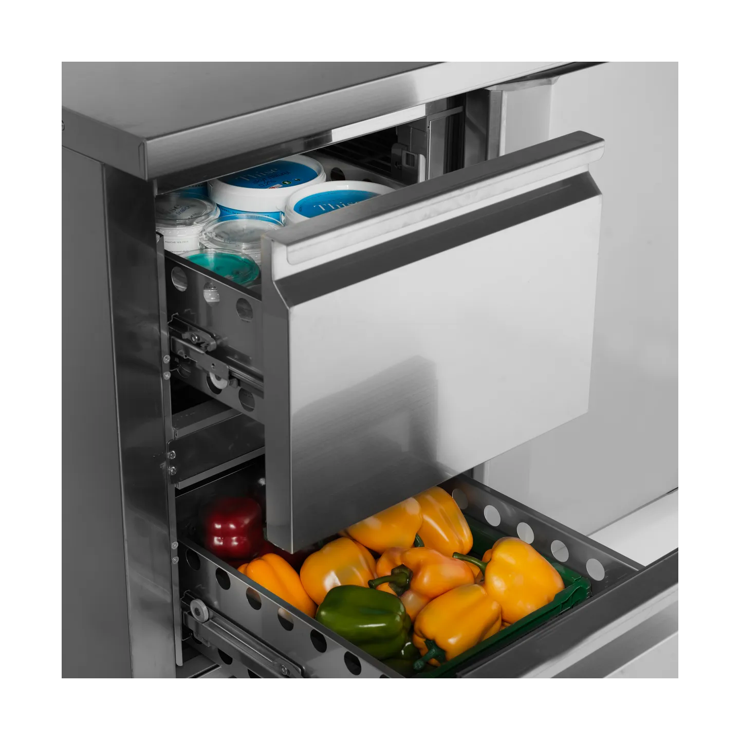 Comptoir pour saladette réfrigéré BK310 3 portess Inox 17846 TEFCOLD-mondialchr.com