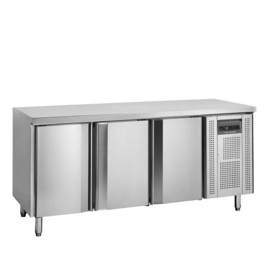 Comptoir pour saladette réfrigéré BK310 3 portess Inox 17846 TEFCOLD-mondialchr.com