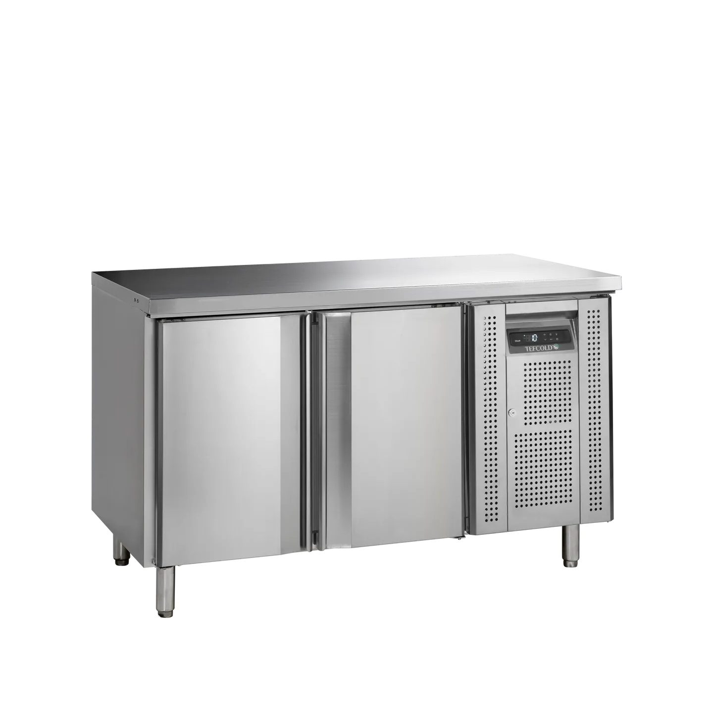Comptoir pour saladette réfrigéré BK210 2 portes Inox 17843 TEFCOLD-mondialchr.com