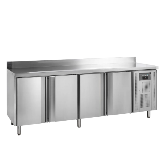 Comptoir pour saladette réfrigéré CK7410X1SP 4 portes GN1/1 Inox 54296 TEFCOLD-mondialchr.com