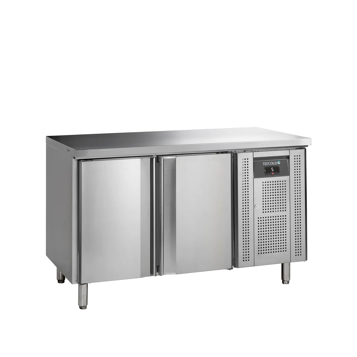 Comptoir pour saladette réfrigéré CK7210X1 2 portes GN1/1 Inox 54291 TEFCOLD-mondialchr.com