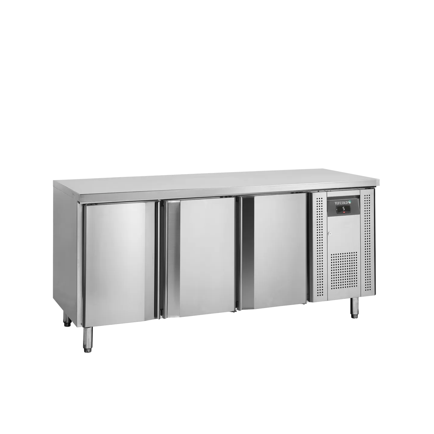 Comptoir pour saladette réfrigéré CK7310X1 3 portesGN1/1 Inox 54294 TEFCOLD-mondialchr.com