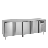 Comptoir pour saladette réfrigéré CK7410X1 4 portes GN1/1 Inox 54297 TEFCOLD-mondialchr.com