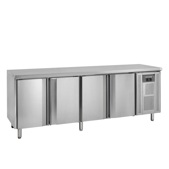 Comptoir pour saladette réfrigéré CK7410X1 4 portes GN1/1 Inox 54297 TEFCOLD-mondialchr.com