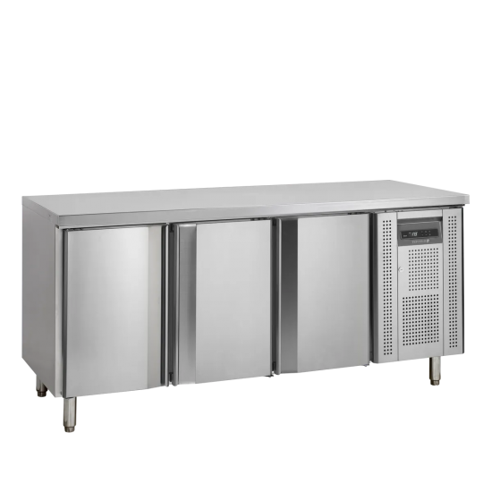 Comptoir pour saladette réfrigéré négative SK6310BT 3 portes Inox 17766 TEFCOLD-mondialchr.com