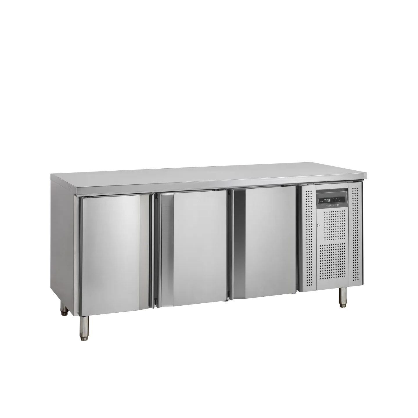 Comptoir pour saladette réfrigéré négative SK6310BT 3 portes Inox 17766 TEFCOLD-mondialchr.com