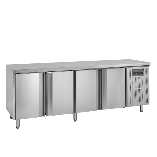 Comptoir pour saladette réfrigéré négative SK6410BT 4 portes Inox 17770 TEFCOLD-mondialchr.com