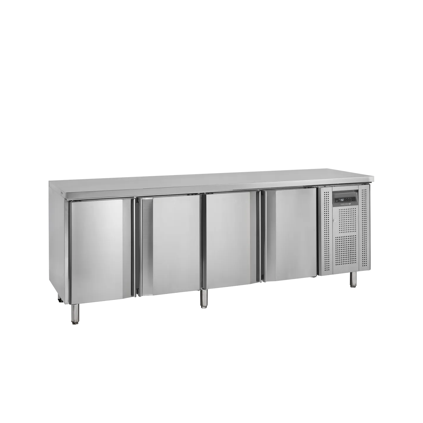 Comptoir pour saladette réfrigéré négative SK6410BT 4 portes Inox 17770 TEFCOLD-mondialchr.com