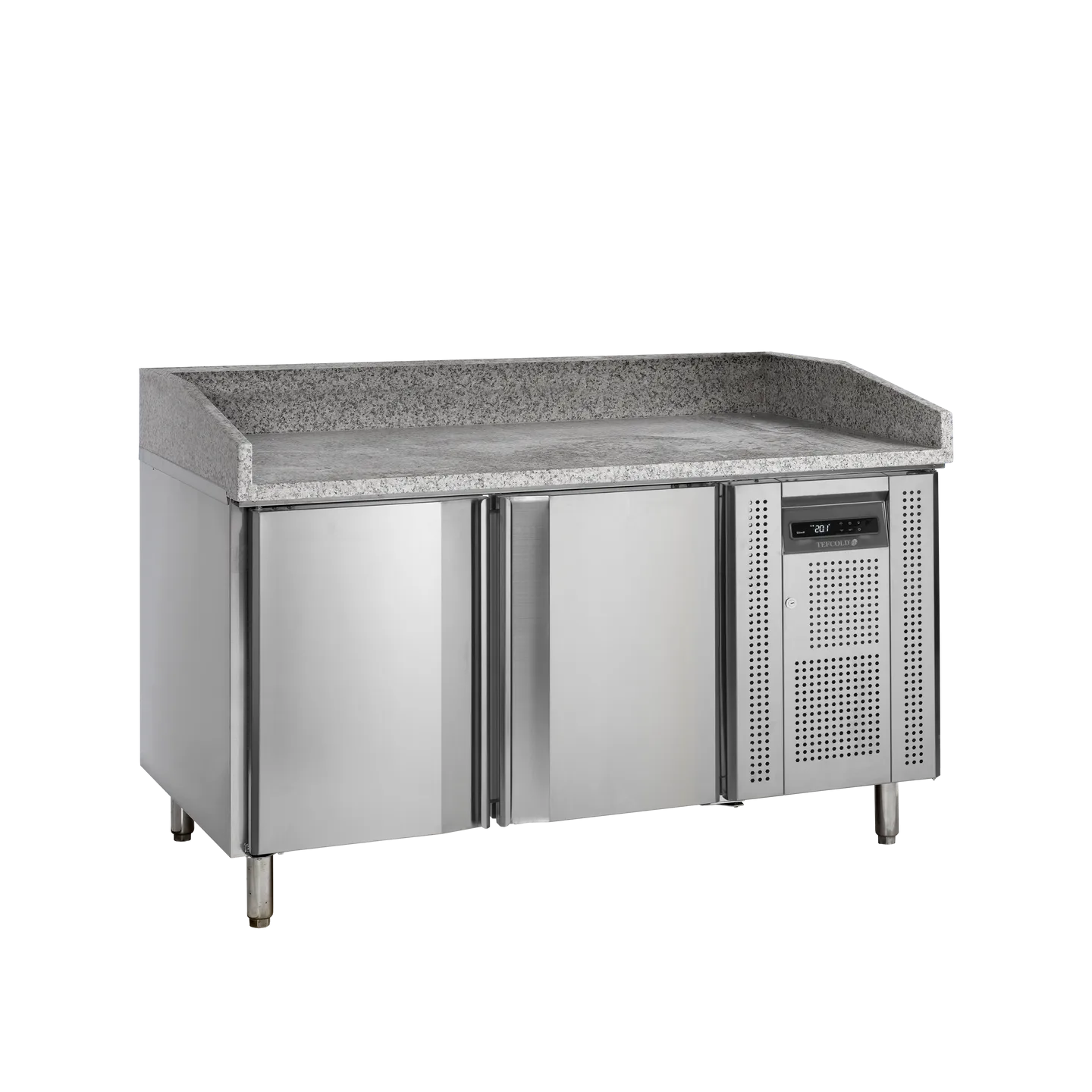 Meuble à pizza 2 portes PT1200 Inox 17823 TEFCOLD-mondialchr.com