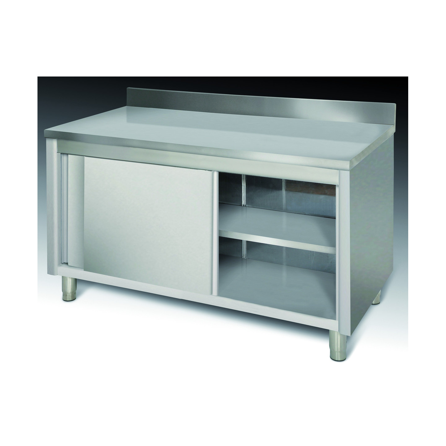 Meuble bas inox 2000mm P700mm Mural
