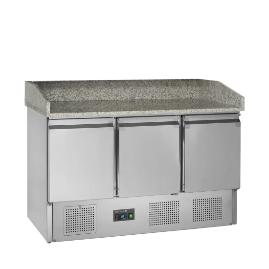 Meuble à pizza 3 portes GN1/1 PT1365 Inox 17841 TEFCOLD-mondialchr.com