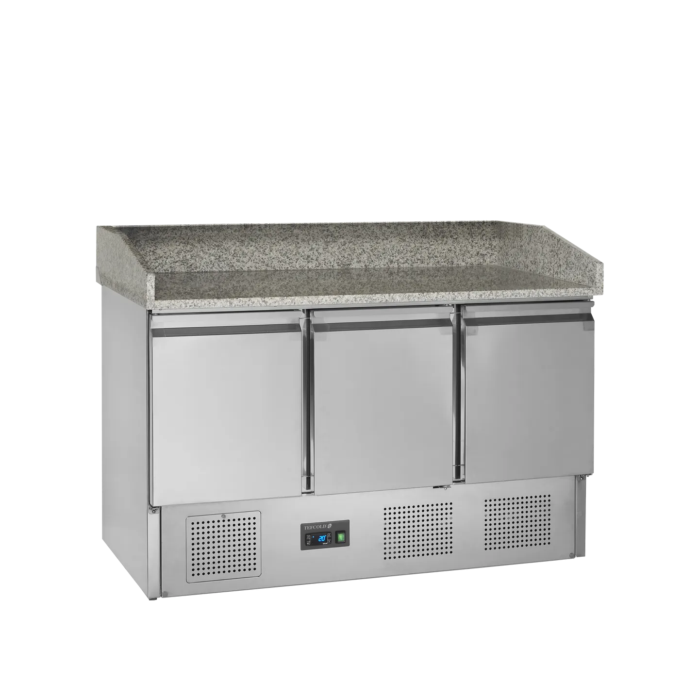 Meuble à pizza 3 portes GN1/1 PT1365 Inox 17841 TEFCOLD-mondialchr.com