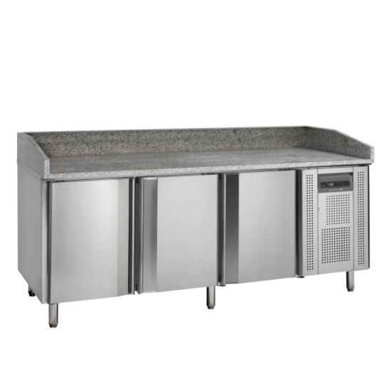 Meuble à pizza 3 portes PT1300 Inox 17834 TEFCOLD-mondialchr.com