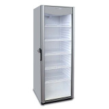 Armoire réfrigérée positive inox 1 porte vitrée 382L AFI-mondialchr.com