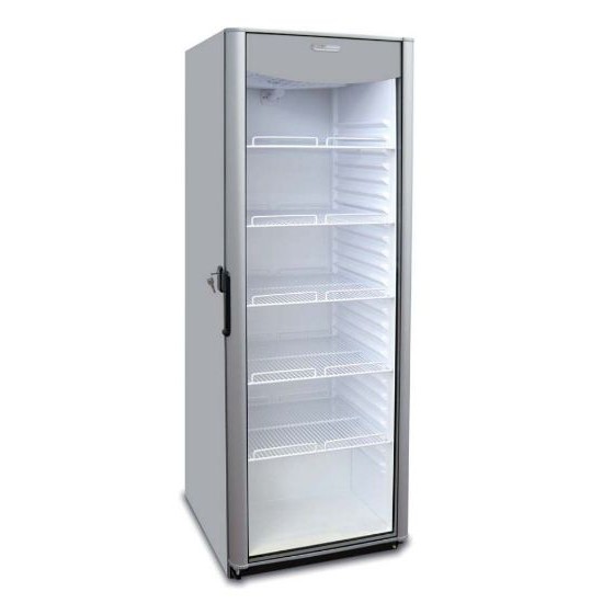 Armoire réfrigérée positive inox 1 porte vitrée 382L AFI-mondialchr.com